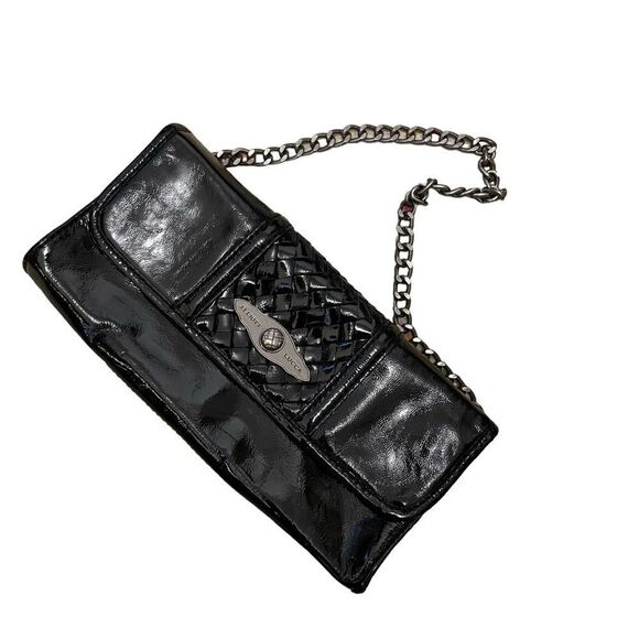 Elliott Lucca Black Patent Leather Clutch Bag - Picture 1 of 5
